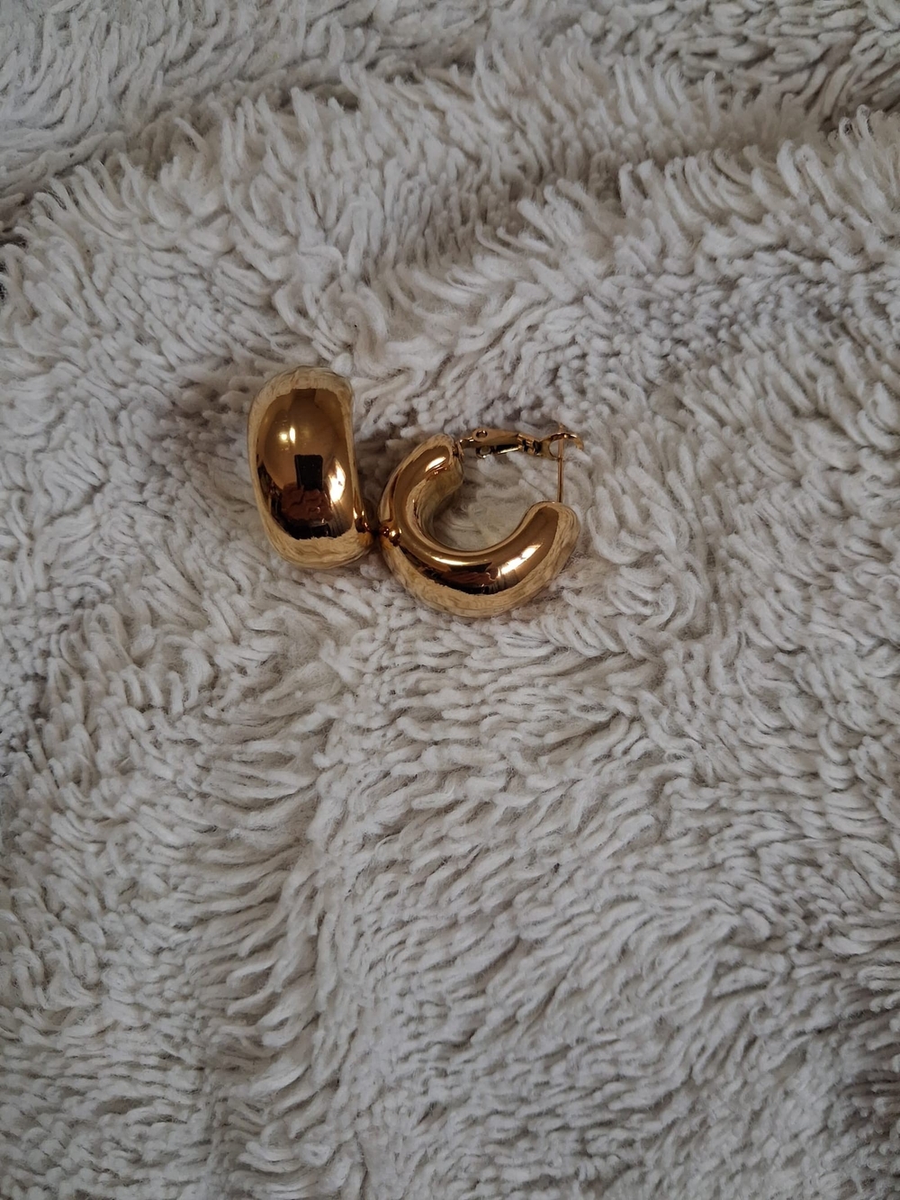 Chunky Hoop Earrings - Stainless Steel - Picture 3 of 3
